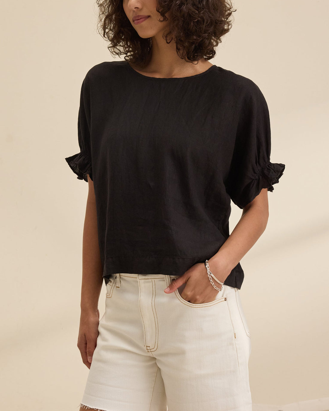 Emily Woven Linen Top