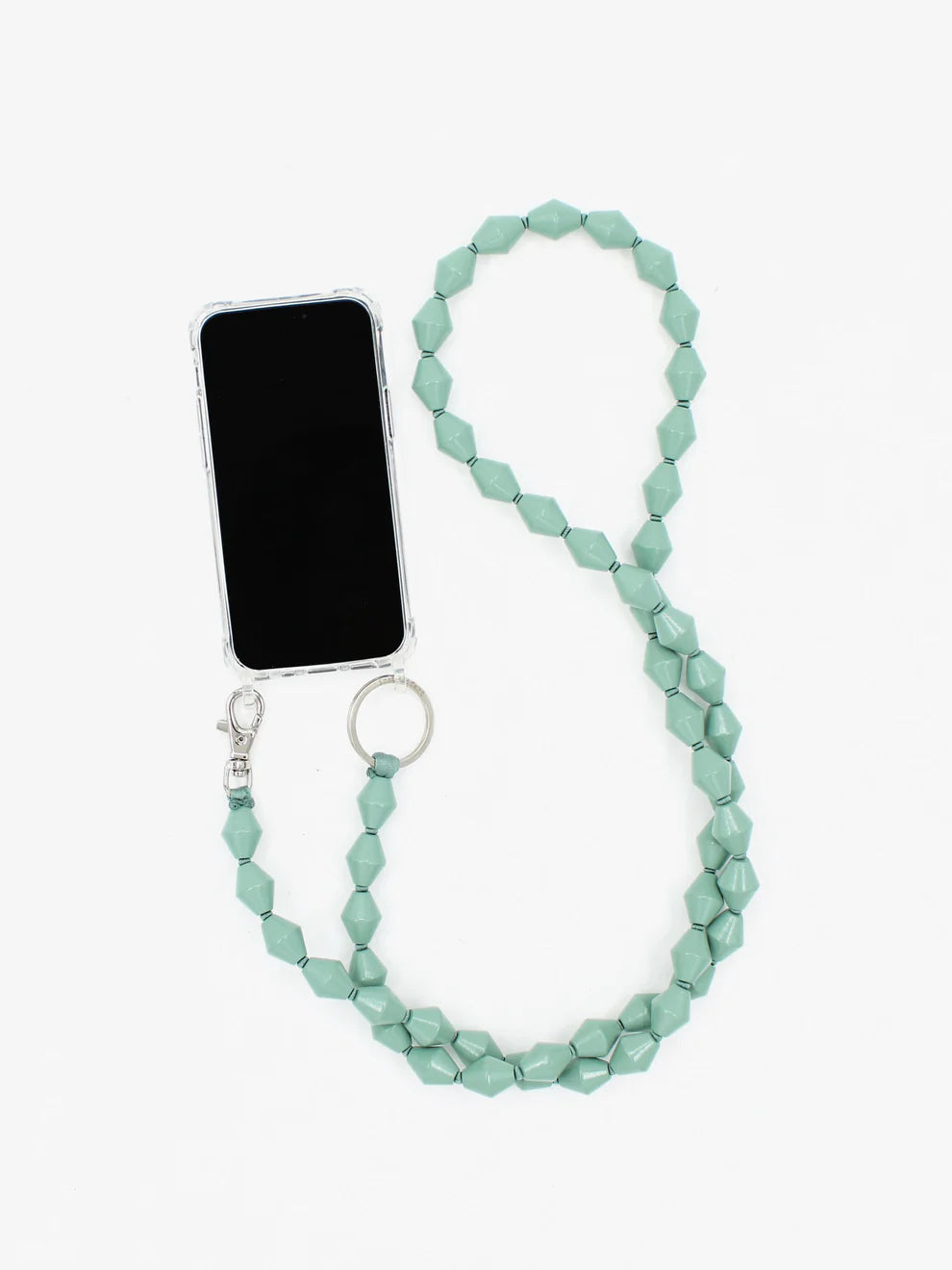 Phone Necklace Zickzack Salvia